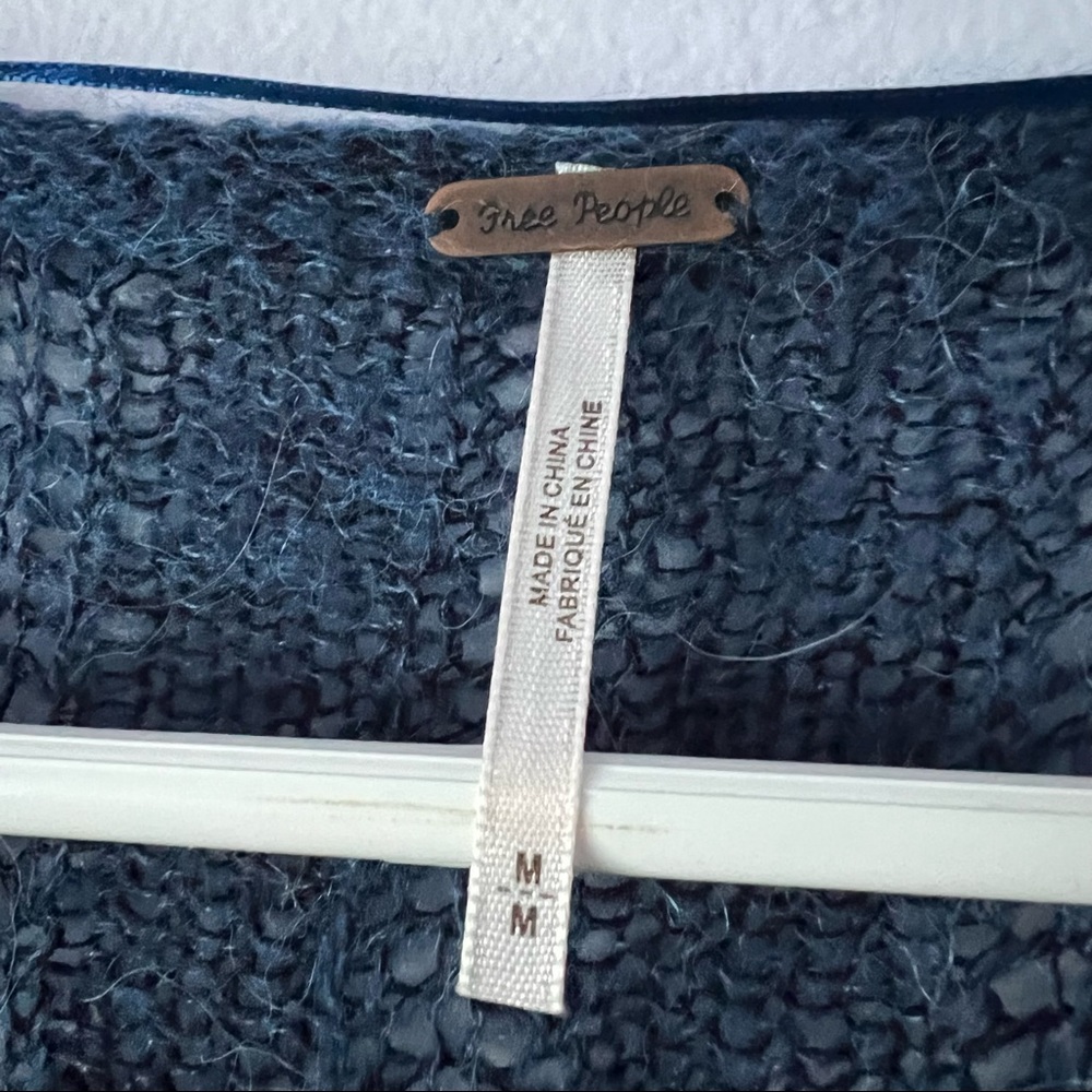 NWT Free People Angel Soft Alpaca Wool Pullover Blue Medium - Picture 9 of 11
